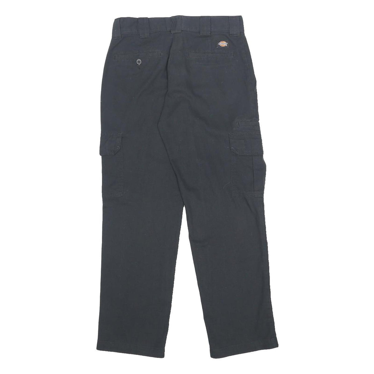 DICKIES Mens Cotton Blend Black Regular Fit Straight Leg Trousers W30 L30