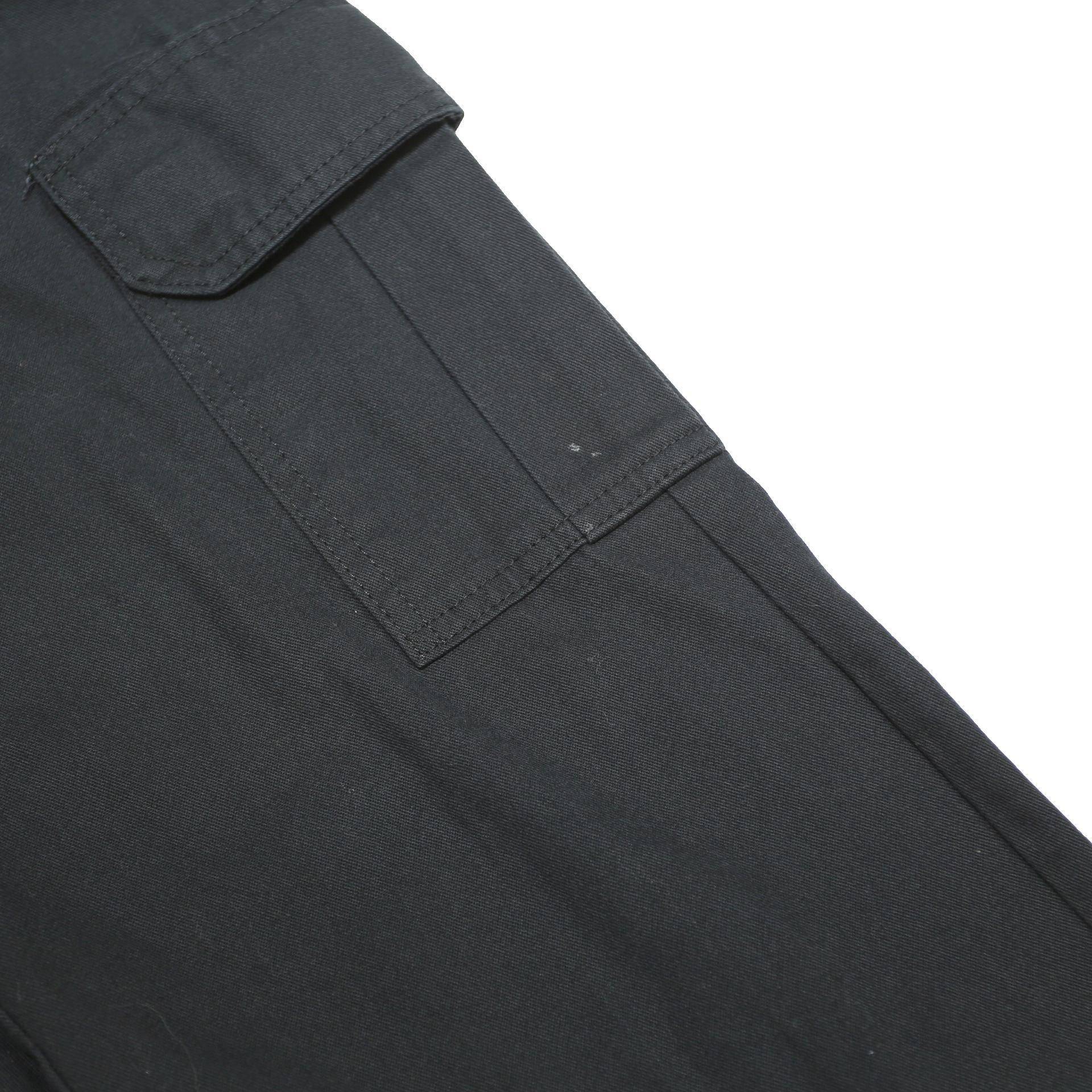 DICKIES Mens Cotton Blend Black Regular Fit Straight Leg Trousers W30 L30