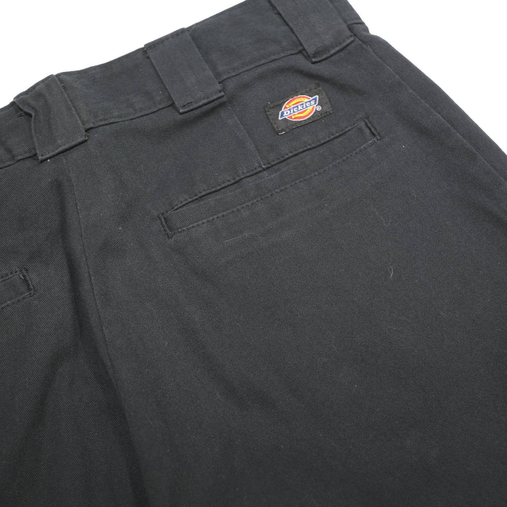 DICKIES Mens Cotton Blend Black Regular Fit Straight Leg Trousers W30 L30