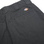 DICKIES Mens Cotton Blend Black Regular Fit Straight Leg Trousers W30 L30