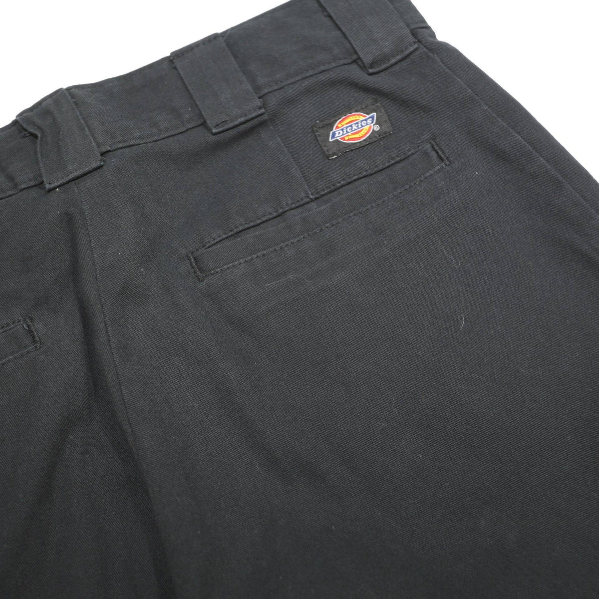 DICKIES Mens Cotton Blend Black Regular Fit Straight Leg Trousers W30 L30