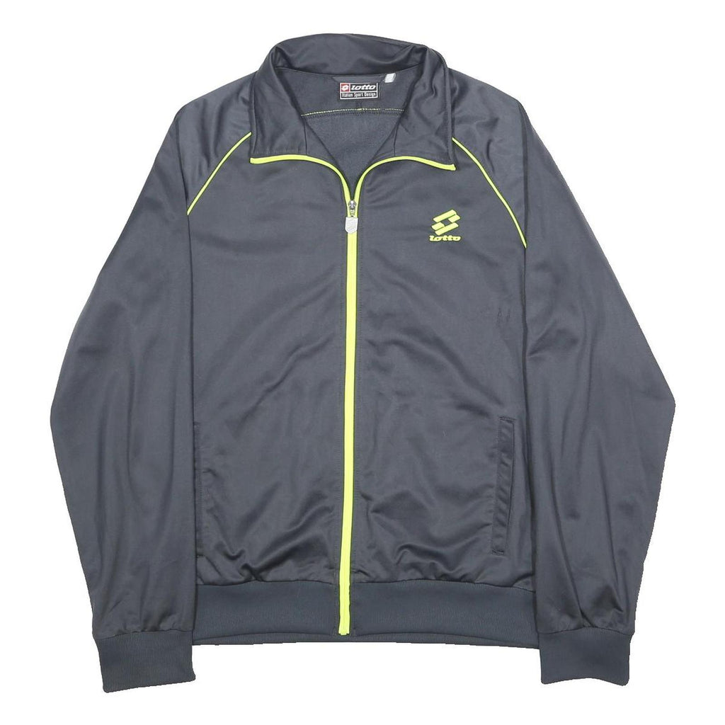 LOTTO Mens Grey Jacket XL Polyester Zip Sportswear Casual Lightweight