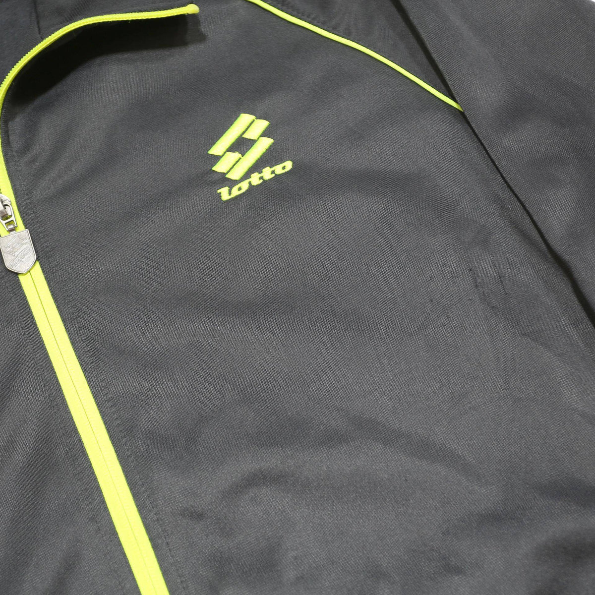 LOTTO Mens Grey Jacket XL Polyester Zip Sportswear Casual Lightweight