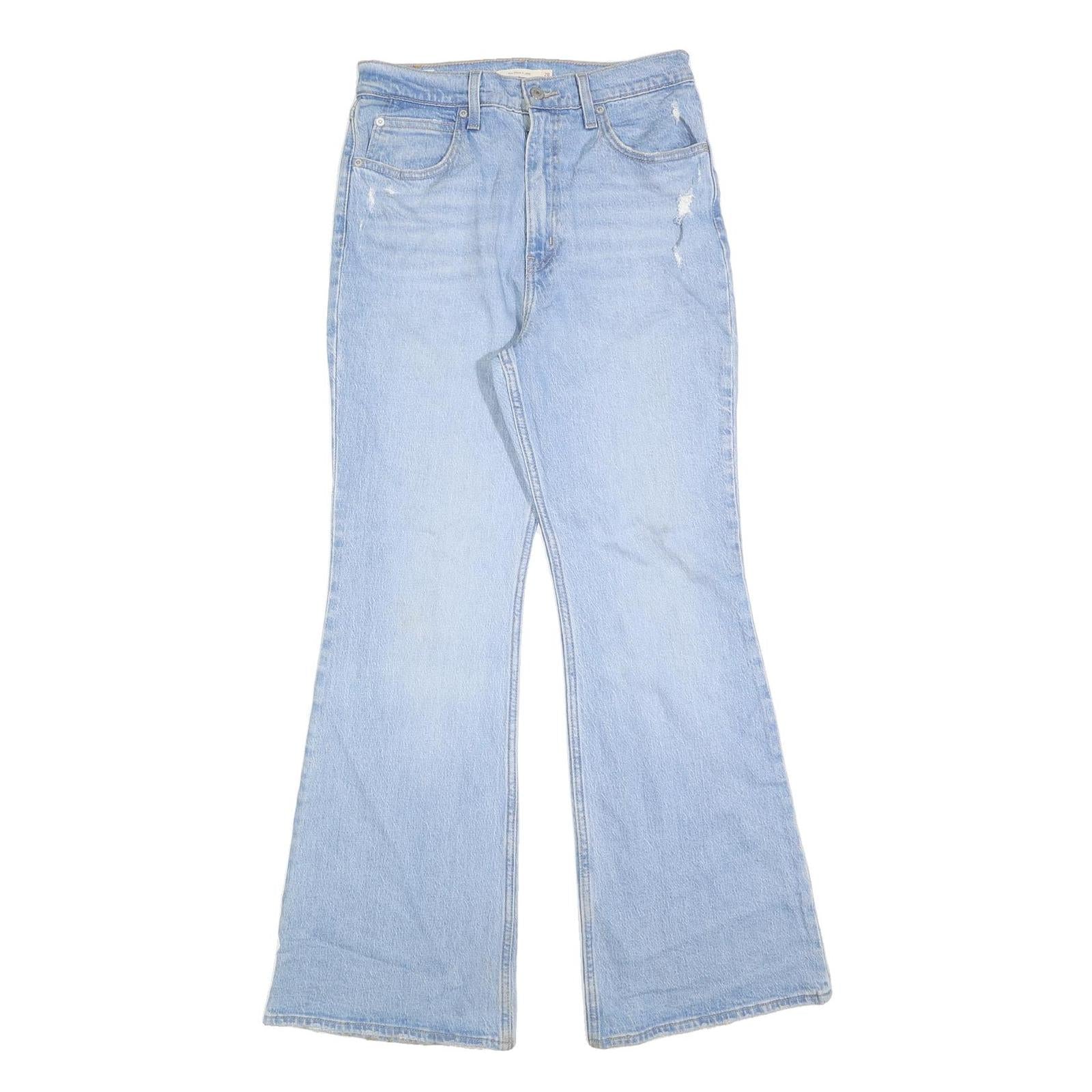 LEVI'S Womens Jeans Blue Regular Flared Denim Light W28 L32 Classic Retro