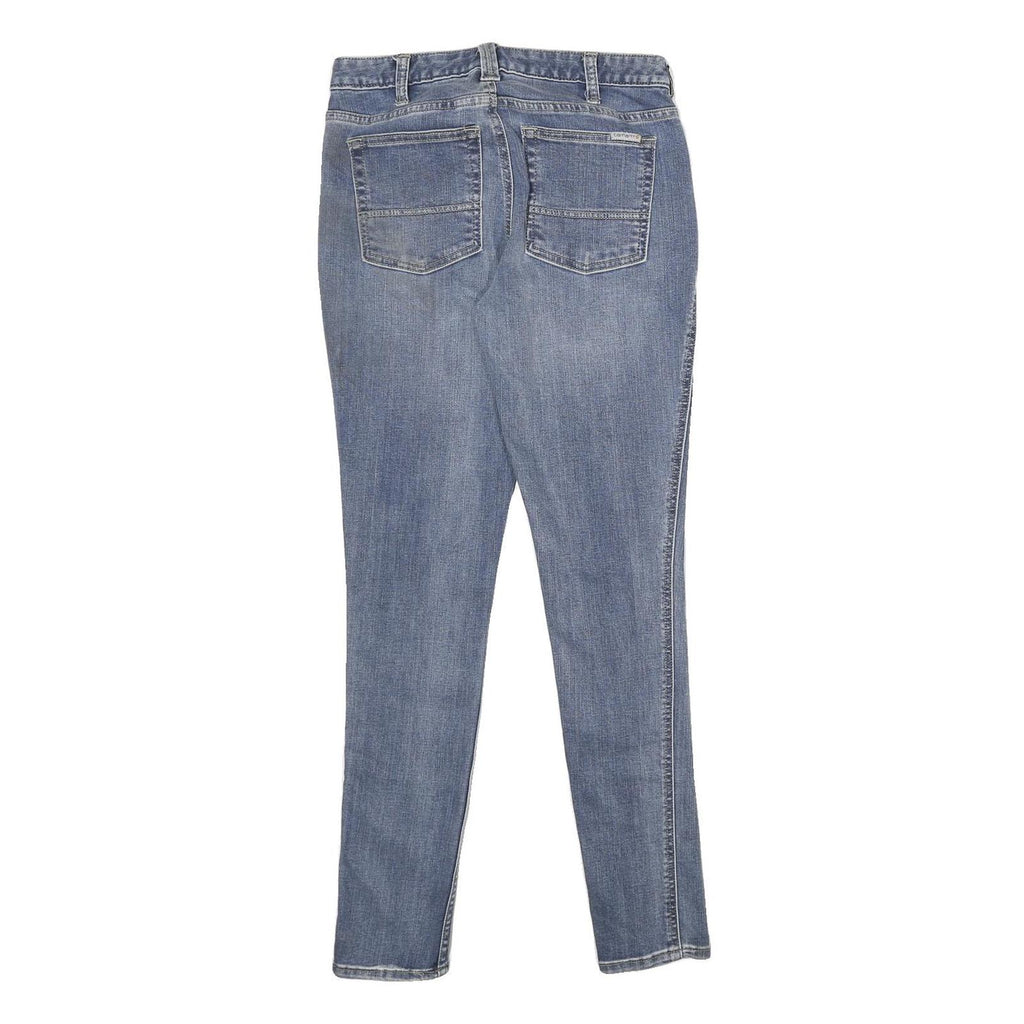 CARHARTT Womens Slim Fit Skinny Leg Denim Jeans Light Blue W28 L30 Zip Cotton