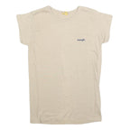 WRANGLER Womens Cream S Short Sleeve Crew Neck Classic Cotton Blend T-Shirt