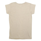 WRANGLER Womens Cream S Short Sleeve Crew Neck Classic Cotton Blend T-Shirt