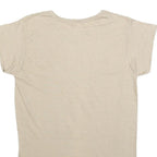 WRANGLER Womens Cream S Short Sleeve Crew Neck Classic Cotton Blend T-Shirt