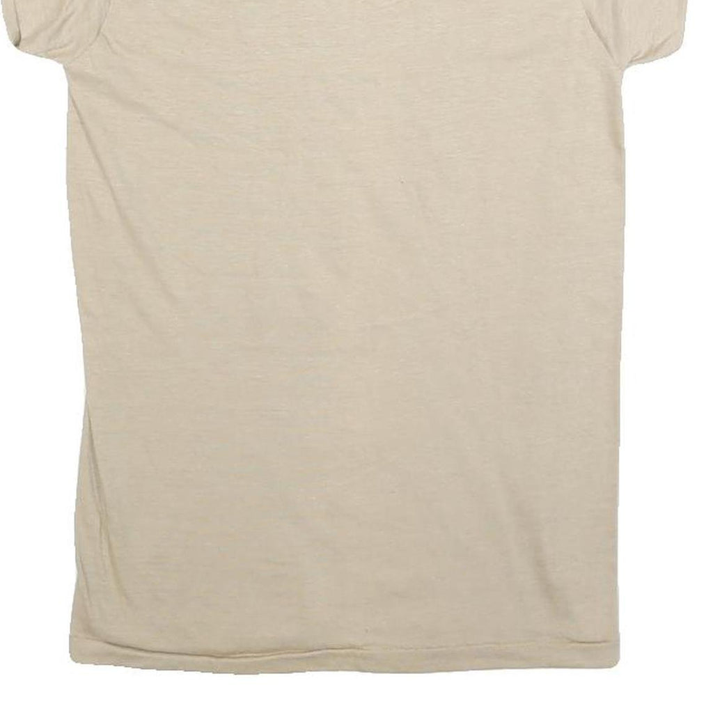 WRANGLER Womens Cream S Short Sleeve Crew Neck Classic Cotton Blend T-Shirt