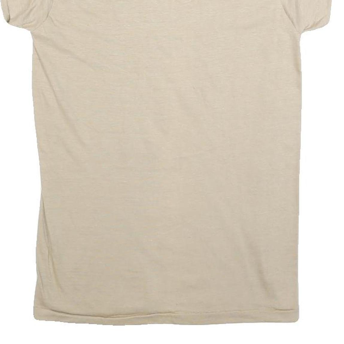 WRANGLER Womens Cream S Short Sleeve Crew Neck Classic Cotton Blend T-Shirt