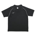 NIKE Mens Black Short Sleeve Plain Polo Shirt L Cotton Blend Sports Performance