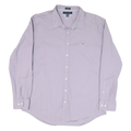 TOMMY HILFIGER Mens Purple Casual Shirt 2XL Cotton Blend Long Sleeve Button