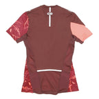 DECATHLON Mens Burgundy & Pink Graphic T-Shirt XS Short Sleeve Crew Neck Sports