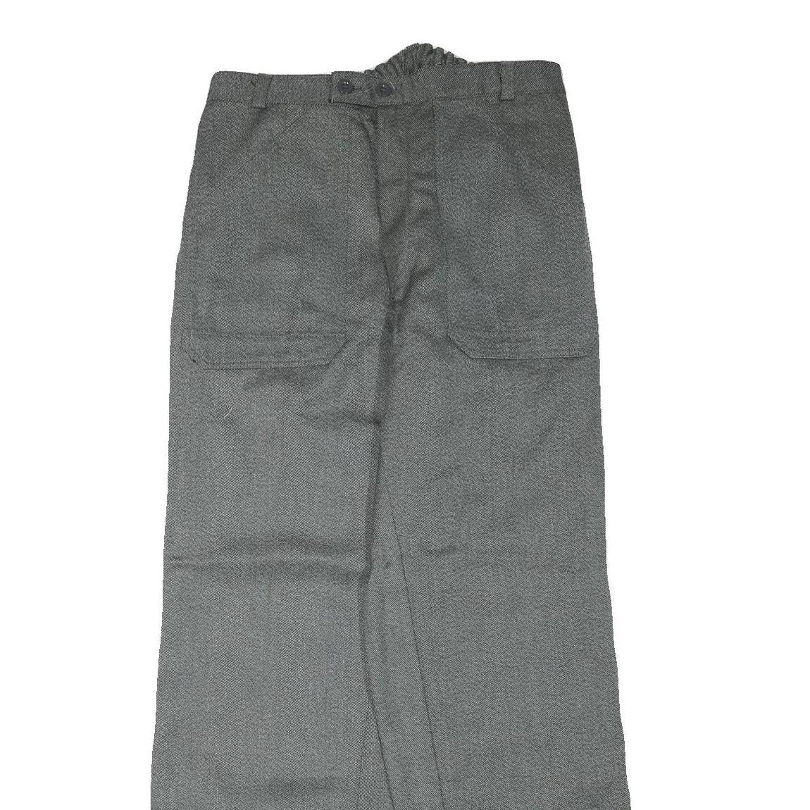 Mens Grey Cotton Blend Relaxed Fit Button Closure Trousers W31 L32 Casual