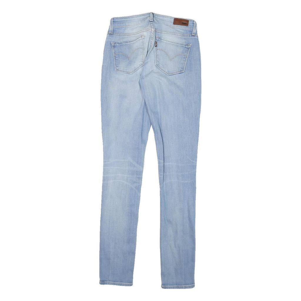 LEVI'S Womens Slim Light Blue Denim Jeans W24 L30 Zip Cotton Blend Skinny Fit