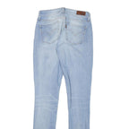 LEVI'S Womens Slim Light Blue Denim Jeans W24 L30 Zip Cotton Blend Skinny Fit