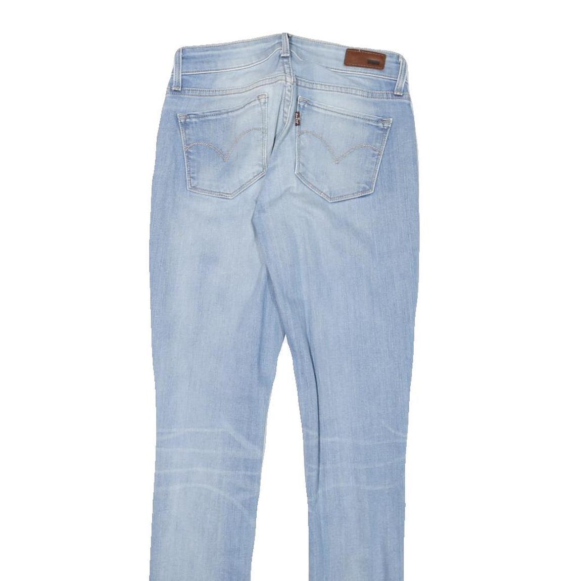 LEVI'S Womens Slim Light Blue Denim Jeans W24 L30 Zip Cotton Blend Skinny Fit