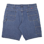 WRANGLER Mens Denim Blue Carpenter Shorts XL W38 Cotton Blend Workwear Pockets