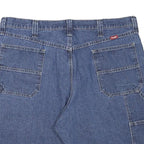 WRANGLER Mens Denim Blue Carpenter Shorts XL W38 Cotton Blend Workwear Pockets