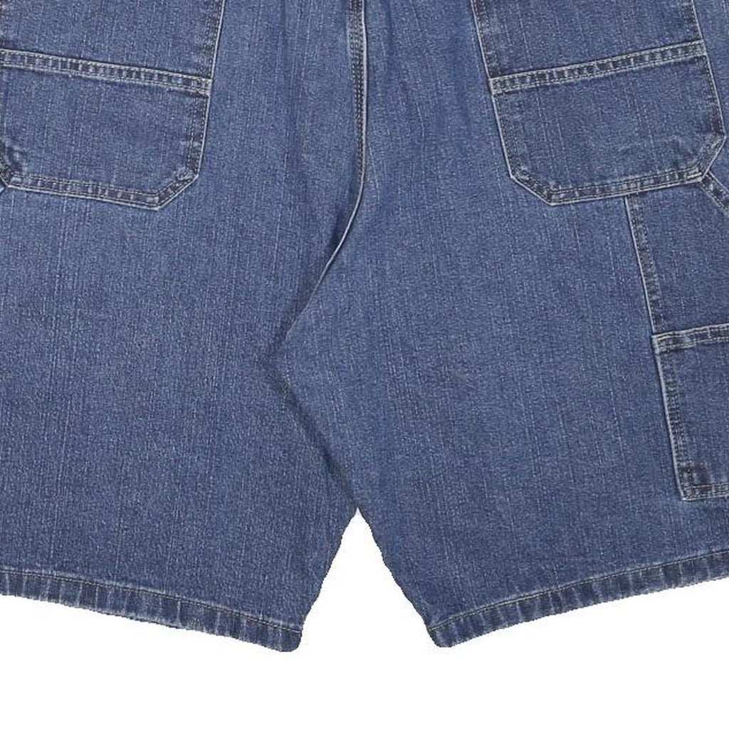 WRANGLER Mens Denim Blue Carpenter Shorts XL W38 Cotton Blend Workwear Pockets