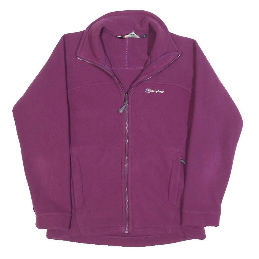 BERGHAUS Womens Purple Jacket S Polyester Plain Zip Outdoor Casual