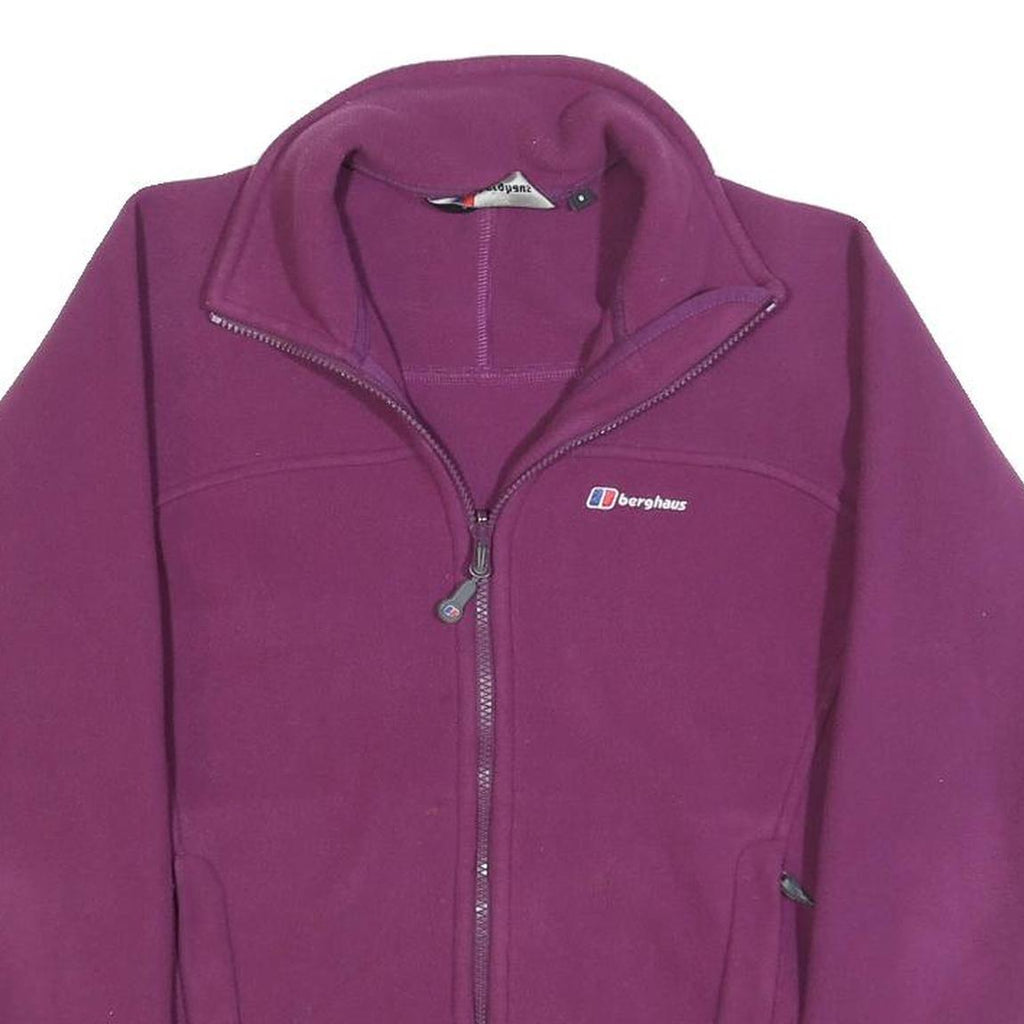 BERGHAUS Womens Purple Jacket S Polyester Plain Zip Outdoor Casual