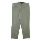 CALVIN KLEIN JEANS Womens Slim Fit Olive Green Cotton Blend Trousers W31 L25