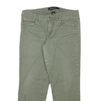 CALVIN KLEIN JEANS Womens Slim Fit Olive Green Cotton Blend Trousers W31 L25