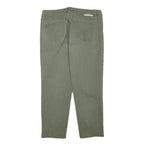 CALVIN KLEIN JEANS Womens Slim Fit Olive Green Cotton Blend Trousers W31 L25