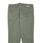 CALVIN KLEIN JEANS Womens Slim Fit Olive Green Cotton Blend Trousers W31 L25