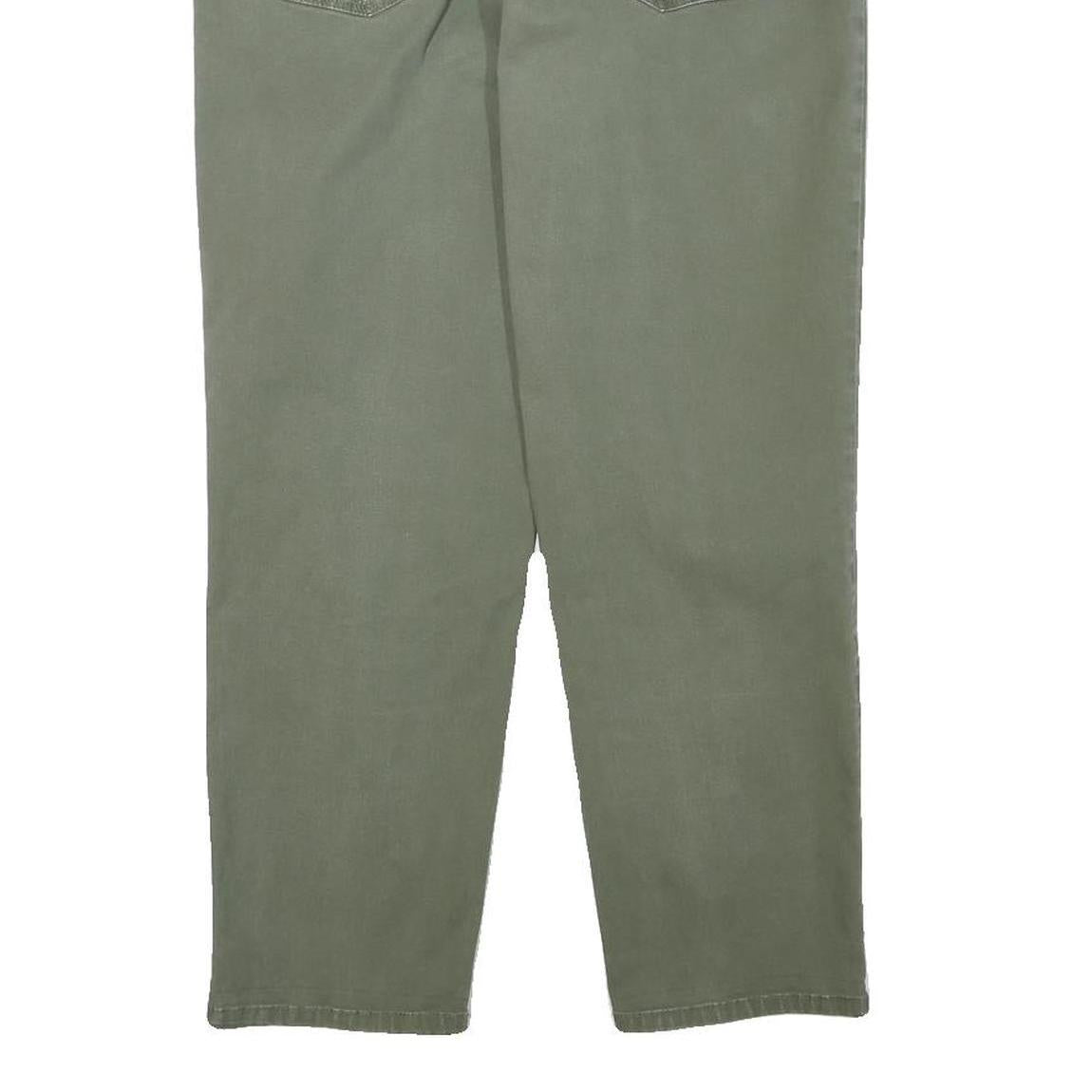 CALVIN KLEIN JEANS Womens Slim Fit Olive Green Cotton Blend Trousers W31 L25