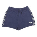 FILA Womens Shorts Navy Blue Casual S W26 Logo Tape Sportswear
