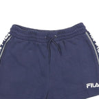 FILA Womens Shorts Navy Blue Casual S W26 Logo Tape Sportswear