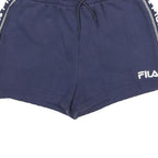 FILA Womens Shorts Navy Blue Casual S W26 Logo Tape Sportswear