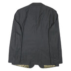 TED BAKER Mens Black Wool Blend Tailored Jacket S Woven Button Closure Slim Fit