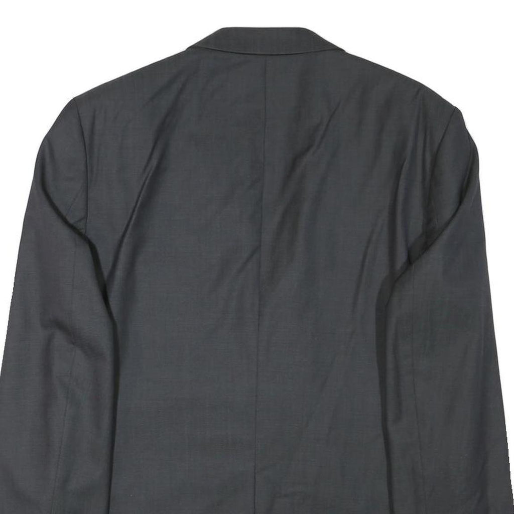 TED BAKER Mens Black Wool Blend Tailored Jacket S Woven Button Closure Slim Fit