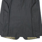 TED BAKER Mens Black Wool Blend Tailored Jacket S Woven Button Closure Slim Fit