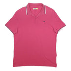 DIADORA Mens Pink Polo Shirt XL Short Sleeve Cotton Casual Sportswear
