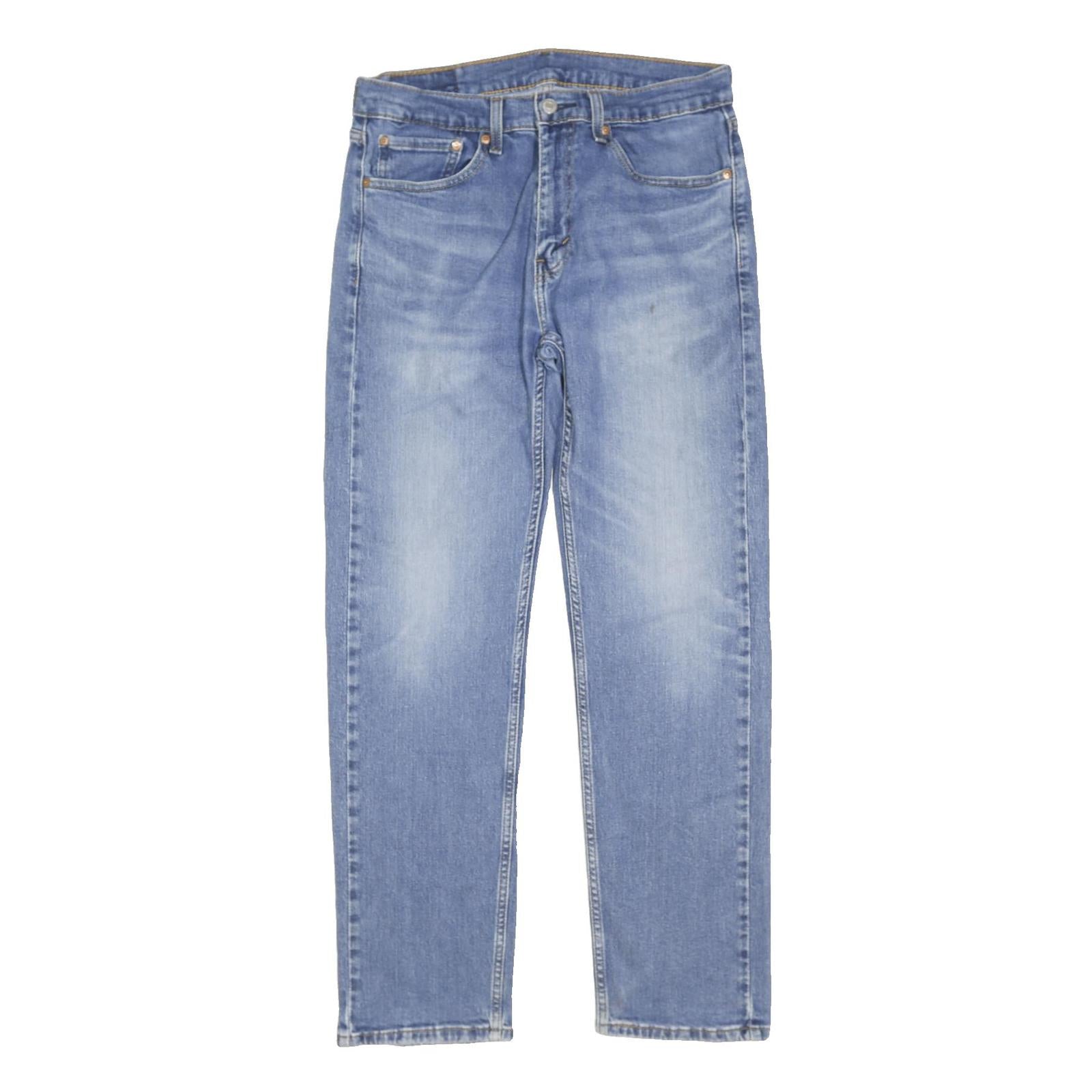 LEVI'S 505 Mens Jeans Blue Regular Straight Denim Medium W32 L41 Classic Zip