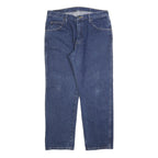 WRANGLER Mens Relaxed Blue Denim Medium W36 L29 Casual Cotton Zip Jeans