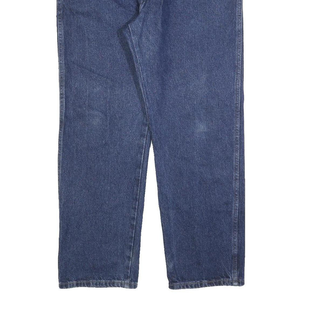 WRANGLER Mens Relaxed Blue Denim Medium W36 L29 Casual Cotton Zip Jeans