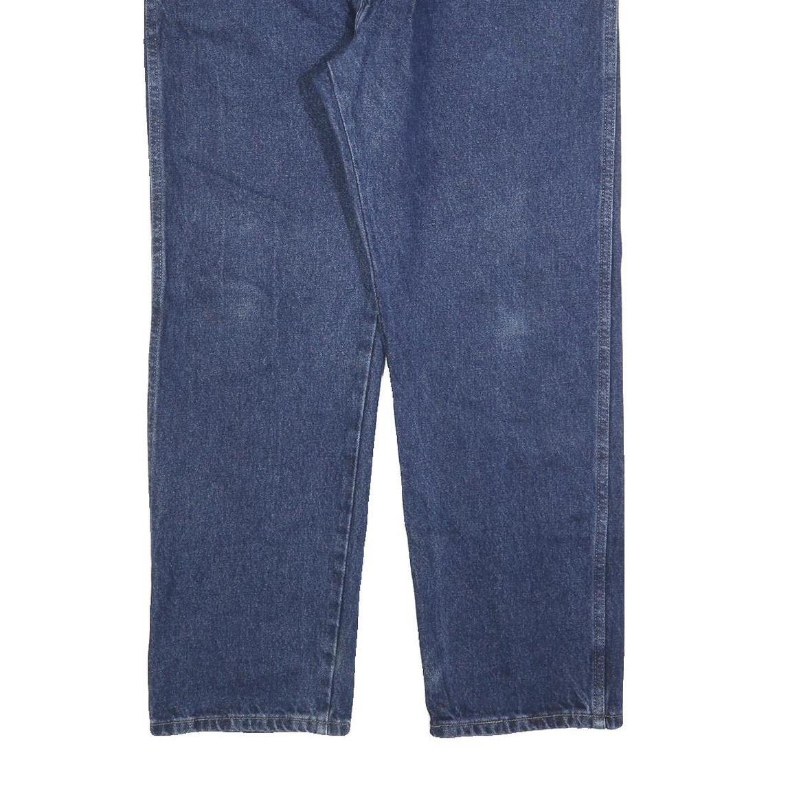 WRANGLER Mens Relaxed Blue Denim Medium W36 L29 Casual Cotton Zip Jeans