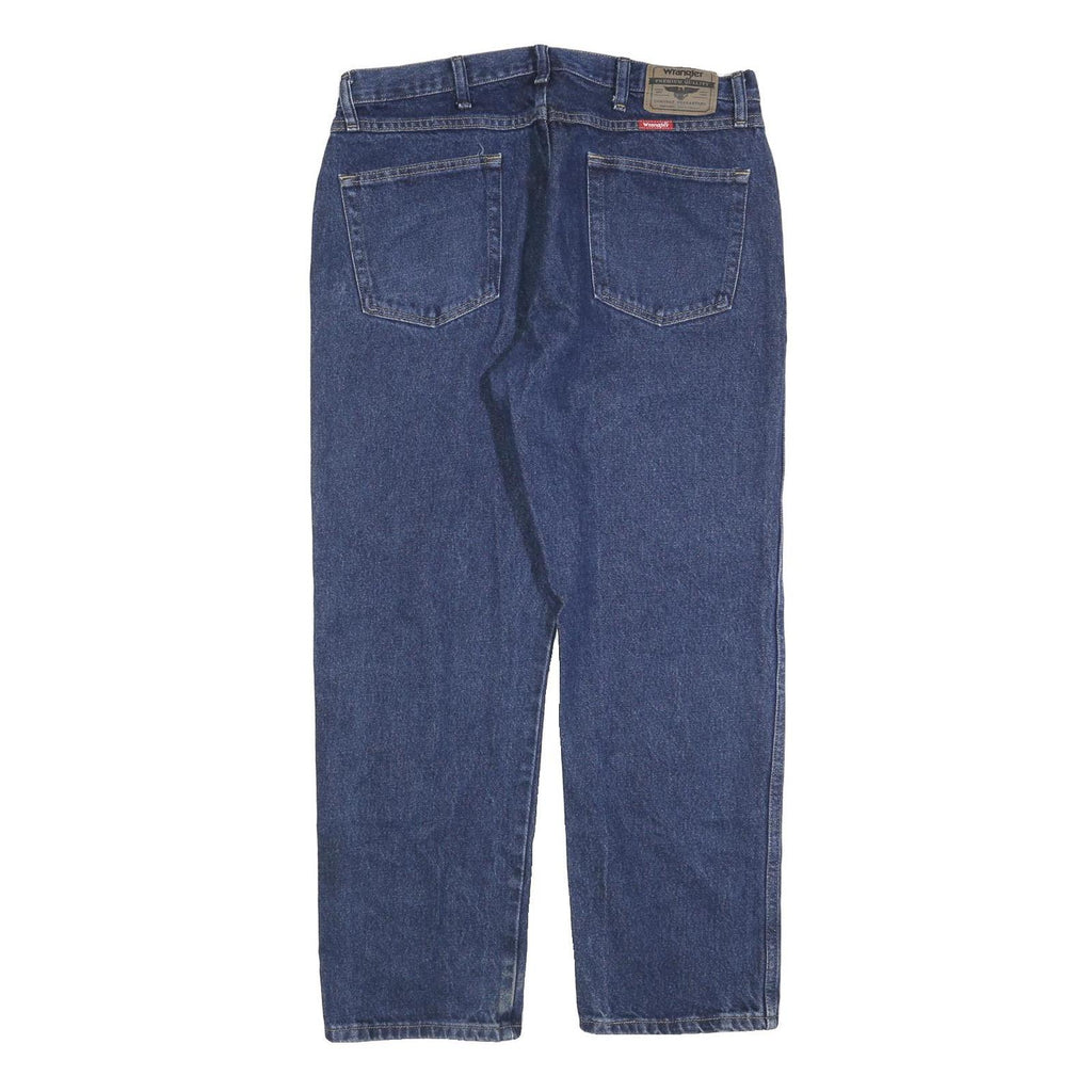 WRANGLER Mens Relaxed Blue Denim Medium W36 L29 Casual Cotton Zip Jeans