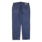 WRANGLER Mens Relaxed Blue Denim Medium W36 L29 Casual Cotton Zip Jeans