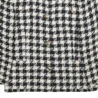 Womens Black & White Check Wool Blend Button Jacket UK 12 Classic Tailored Style