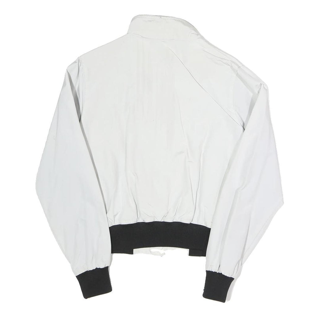 REFRIGIWEAR Womens White & Black Bomber Jacket Zip Closure S Polyester Blend