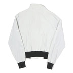 REFRIGIWEAR Womens White & Black Bomber Jacket Zip Closure S Polyester Blend