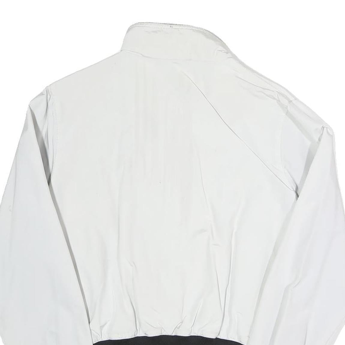 REFRIGIWEAR Womens White & Black Bomber Jacket Zip Closure S Polyester Blend