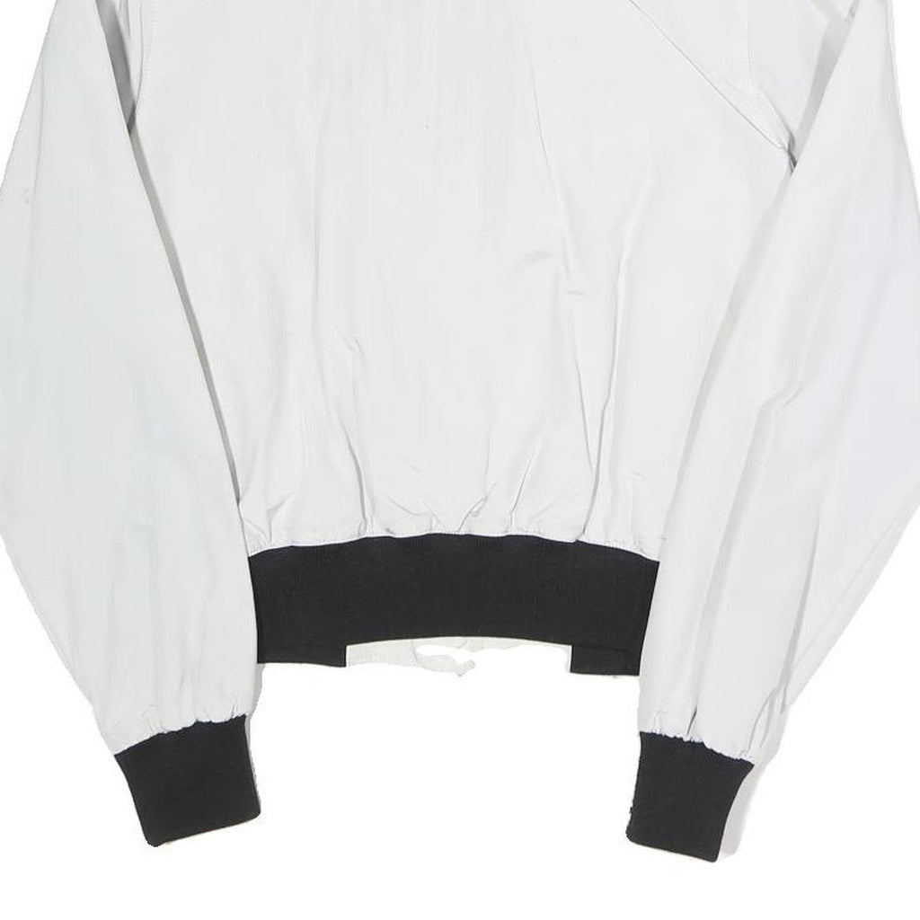 REFRIGIWEAR Womens White & Black Bomber Jacket Zip Closure S Polyester Blend