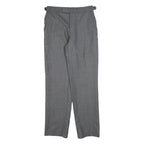 ROCHAS Mens Grey Regular Fit Straight Leg Trousers W30 L32 Formal Classic